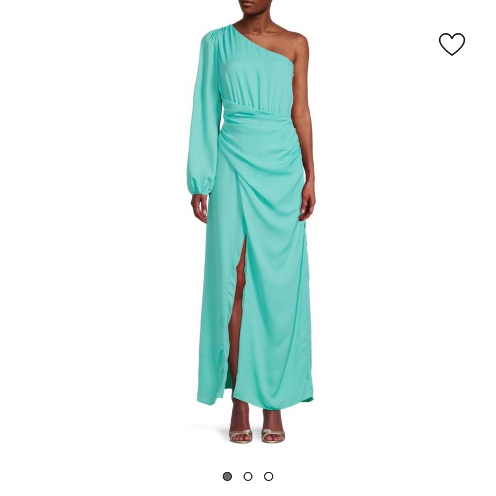 RACHEL Rachel Roy One-Shoulder Turquoise Dress